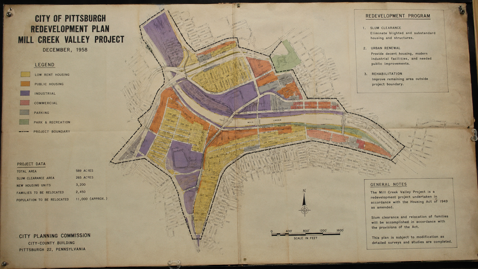 1958 redevelopment plan for the Mill Creek Valley project, St. Louis